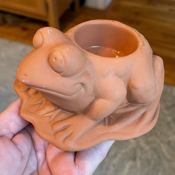 PartyLite Turtle and Frog Terracotta Tea Light Holders set of two - Picture 5 of 16
